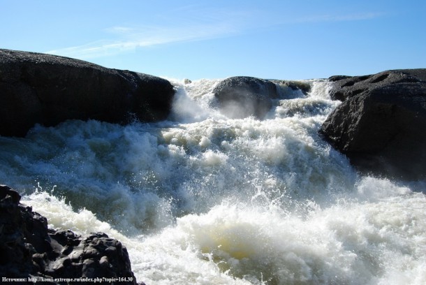 Где расположен самый высокий водопад Коми