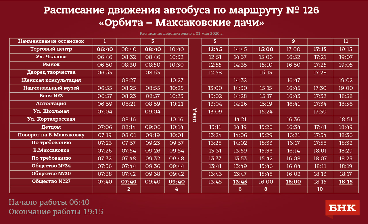 Расписание автобуса номер 38