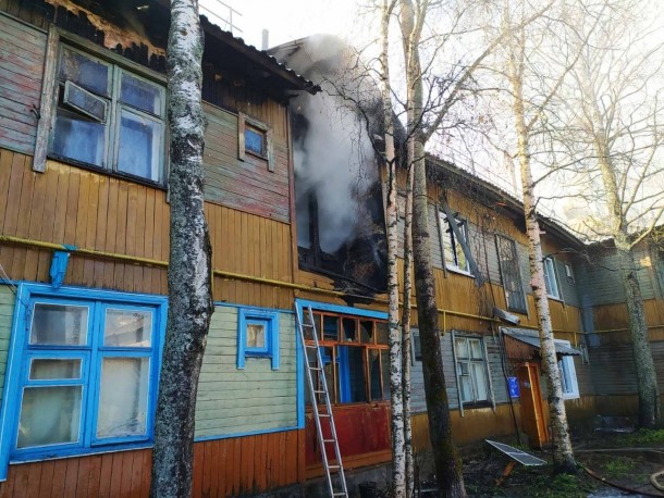 В Сосногорске сгорел чердак дома