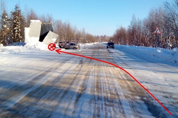 В ижемском поселке водитель ночью не увидел автобусную остановку