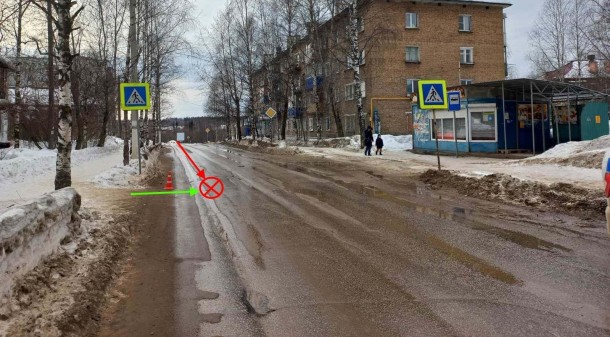 В Сосногорске на переходе сбили девочку