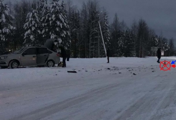 Четыре человека за сутки пострадали в столкновениях авто в Коми