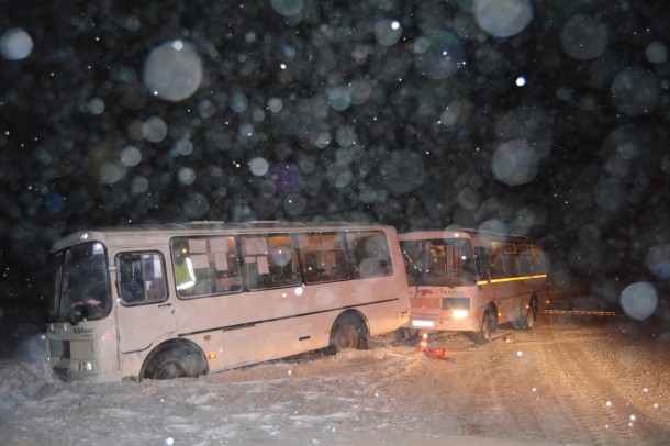 В Воркуте столкнулись два автобуса 
