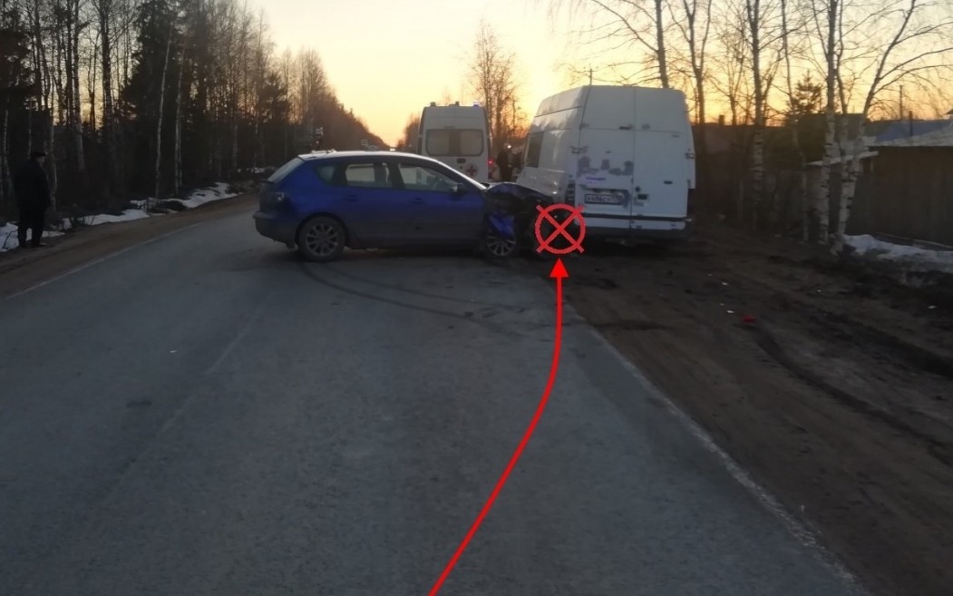 Микроавтобус на обочине «остановил» любителя пьяного вождения