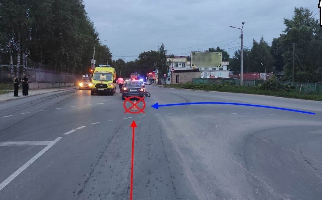 В Сыктывкаре женщина-водитель сбила велосипедистку
