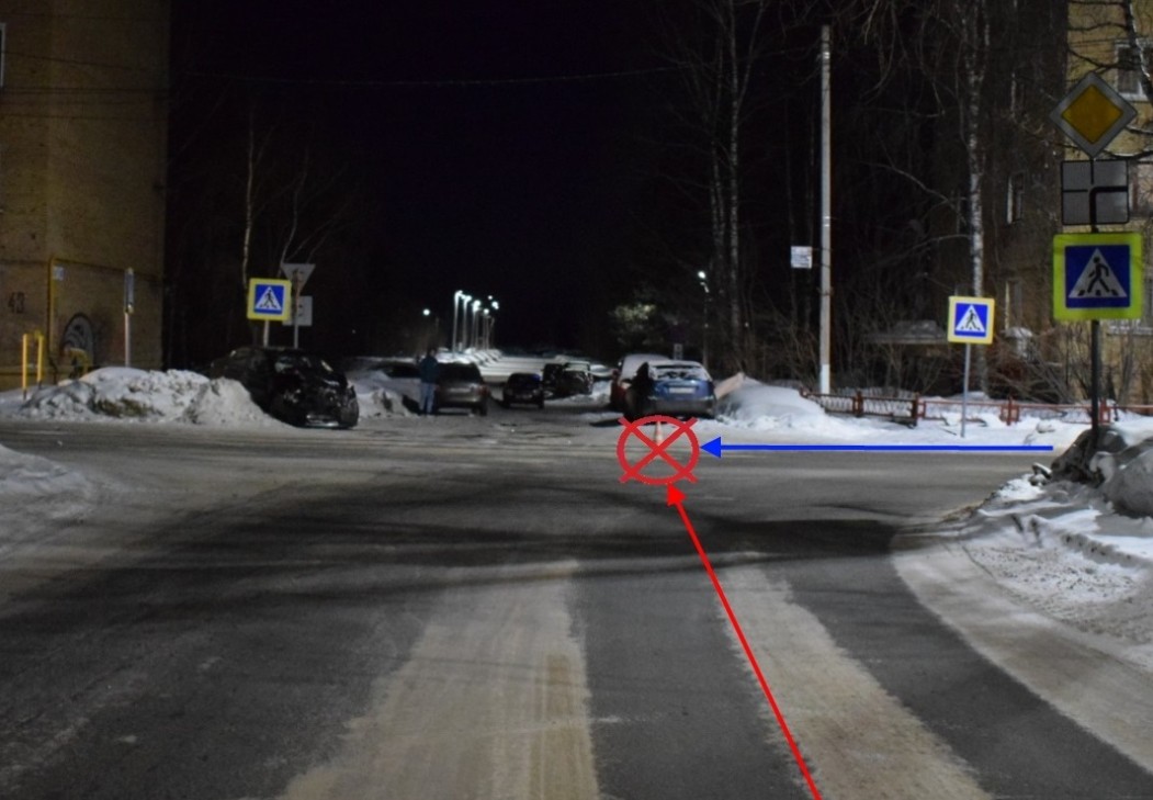 В Ухте два автомобиля не поделили перекресток