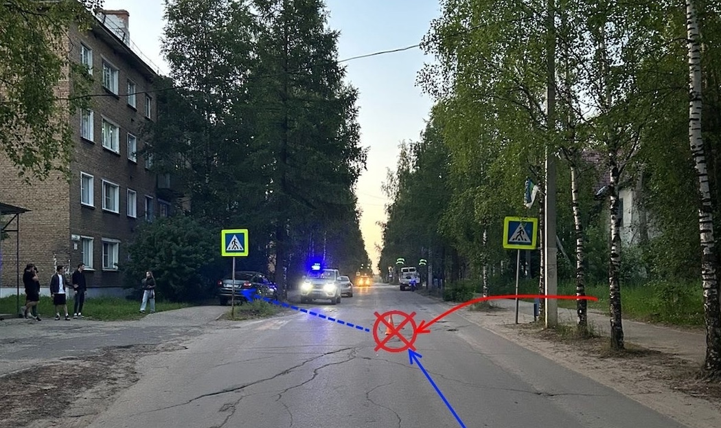 В Сосногорске две Lada Granta столкнулись из-за неуступчивого водителя