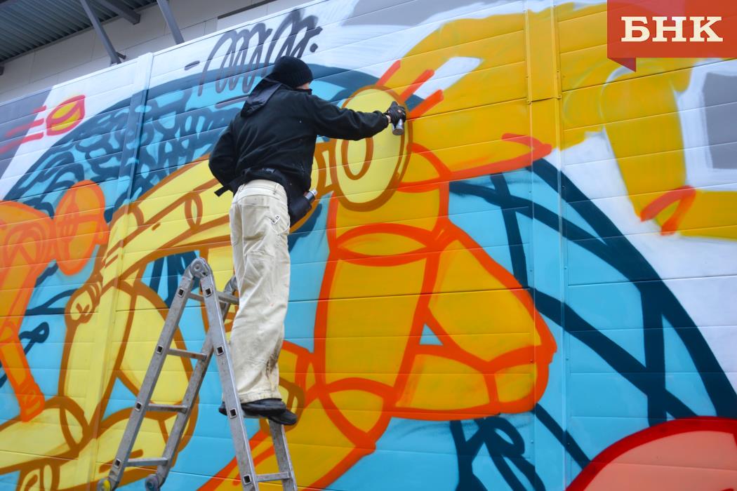 В Сыктывкаре появится 70-метровый мурал с андроидами-спортсменами
