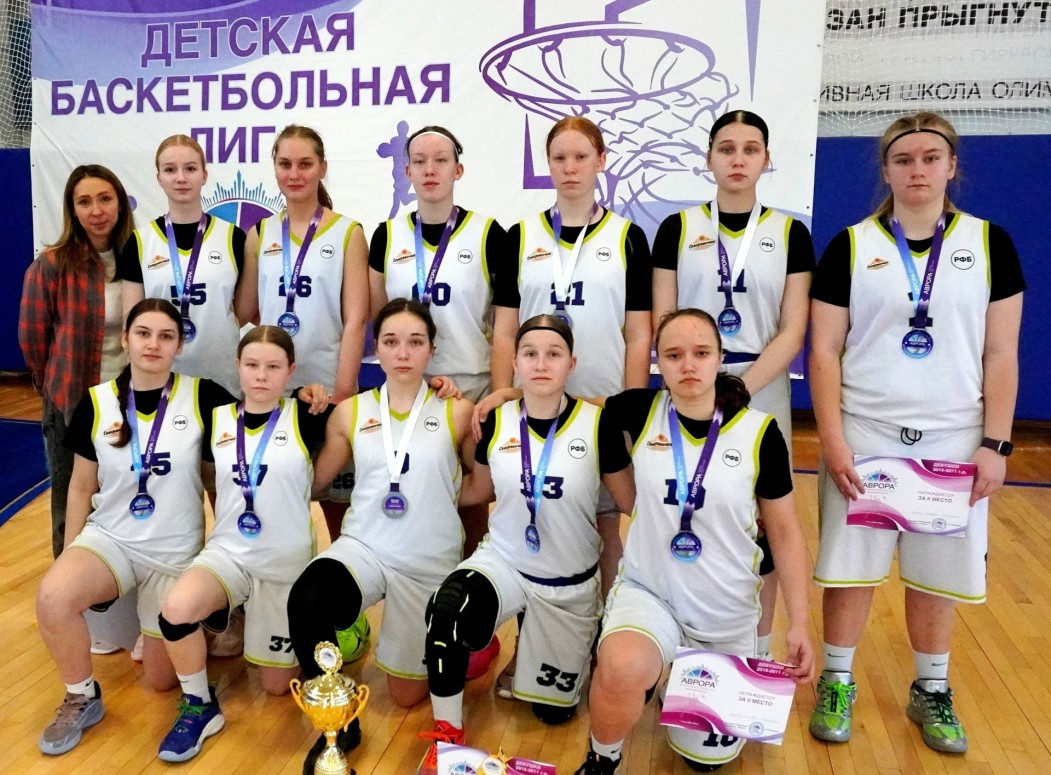 Сыктывкарские спортсменки завоевали серебряные медали на Финале детской баскетбольной лиги «Аврора»