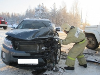 В Визябоже фургон врезался во внедорожник