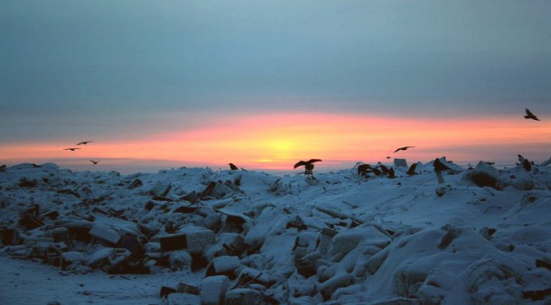 Тушить горящую под Воркутой свалку не дают сильные морозы