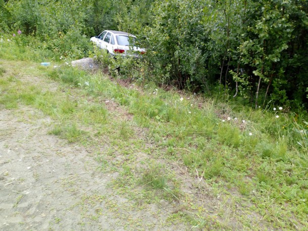 В городе Микунь Ford улетел в кювет
