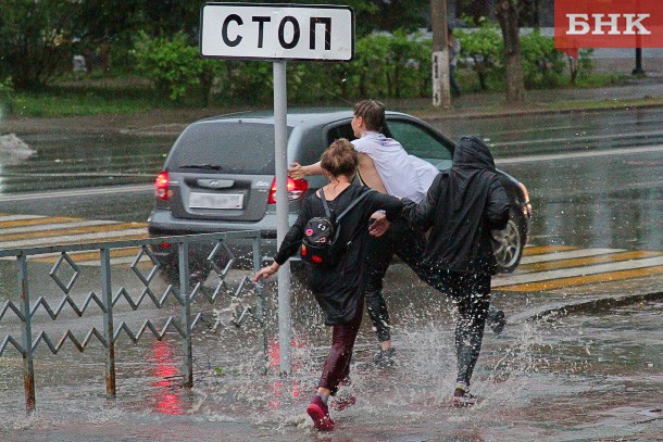 Что натворил ливень в столице Коми