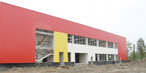 В Усинске продолжается строительство второго корпуса спорткомплекса «Югдöм»
